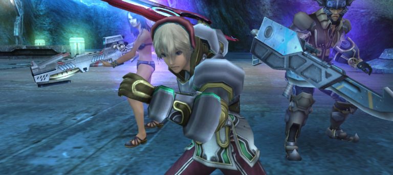 Shulk, Reyn and Sharla Preparing for Battle