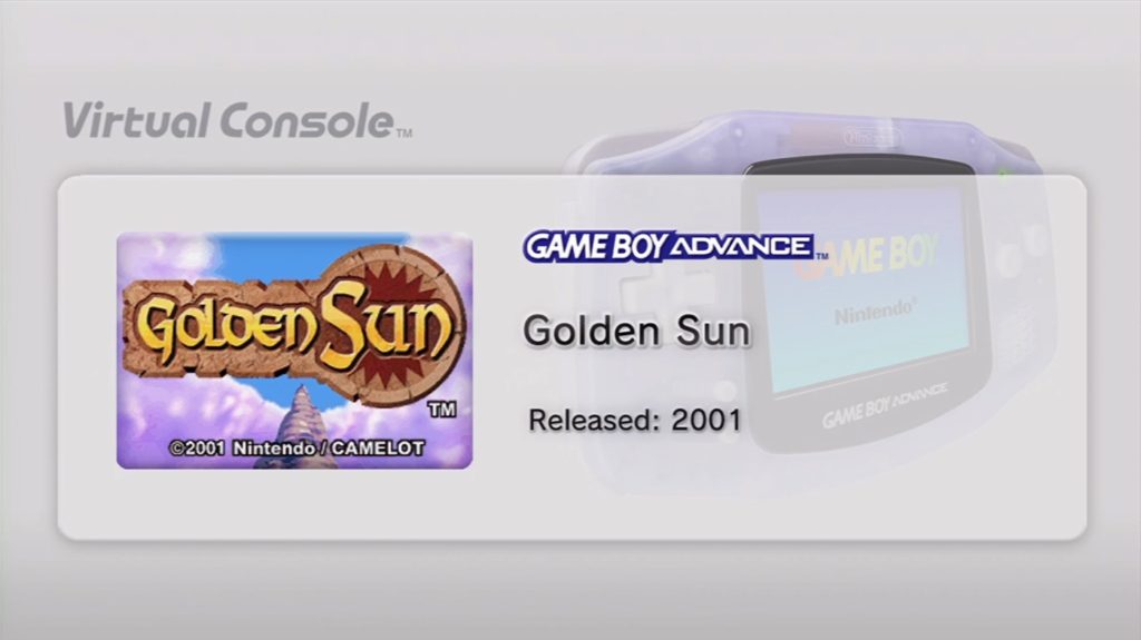 Golden Sun Wii U Start Up Screen