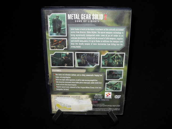 Metal Gear Solid 2 Back of Box