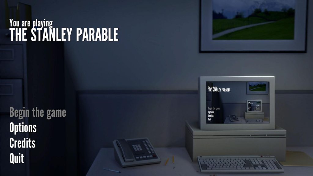 The Stanley Parable Title Screen