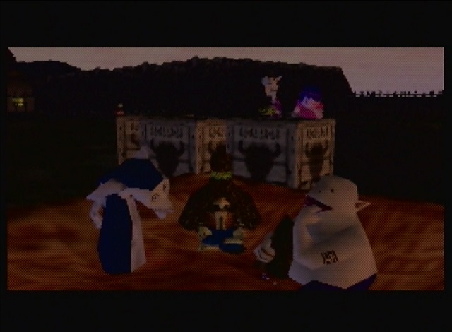 Ocarina of Time NPCs Sitting on Magic Carpet