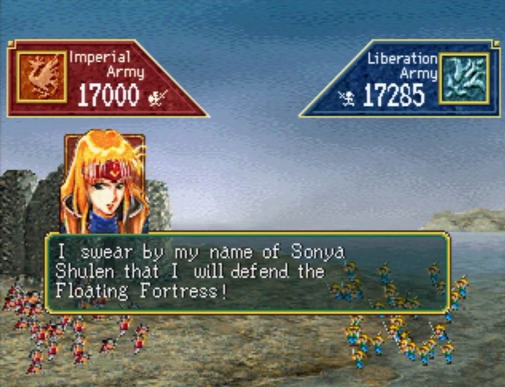 Battling Sonya's Army.