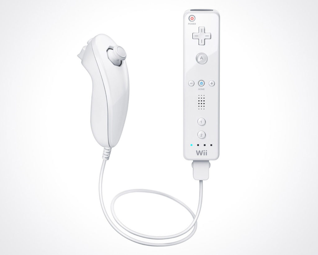 A Wii Remote and Nunchuck