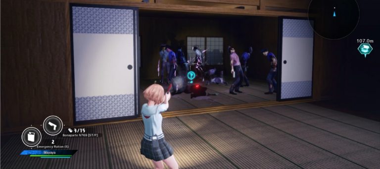 School Girl Shooting Zombies