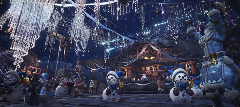 Monster Hunter World Winter Lobby