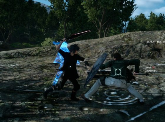 Noctis and Gladiolus Fighting