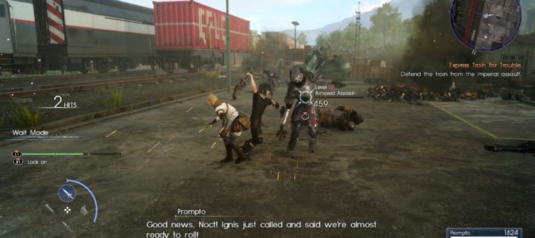 Final Fantasy XV Prompto and Noctis Fighting